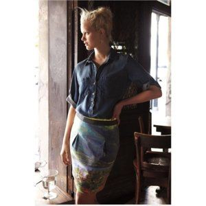 Anthropologie Pindot Chambray Shirt Cloth & Stone